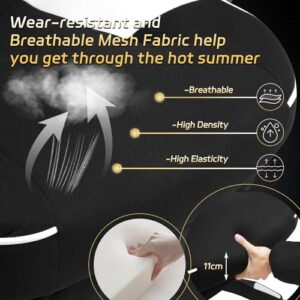 WOLTU Chaise Gaming Ergonomique Noir et Blanc pour Personnes Lourdes