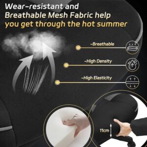 WOLTU Fauteuil Gaming Ergonomique Noir et Gris pour Grande Taille