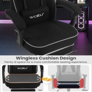 WOLTU GS11sz : Chaise Gaming Ergonomique avec Appui-tête et Repose-Pieds