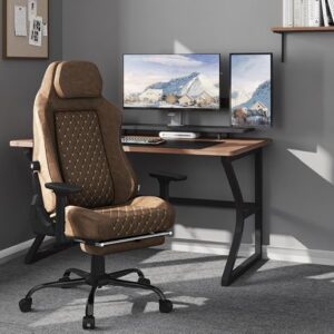 WOLTU GS13br : Chaise de Bureau Gamer Ergonomique en Similicuir Vintage