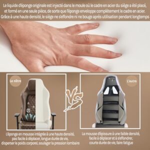 WOLTU GS13br : Chaise de Bureau Gamer Ergonomique en Similicuir Vintage