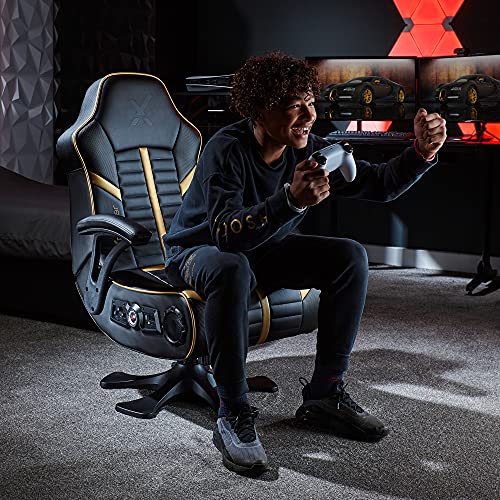 X-Rocker Olympus 4.1 : Chaise Gaming avec Enceintes Bluetooth Noir et Or
