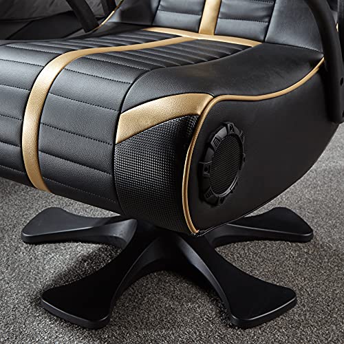 X-Rocker Olympus 4.1 : Chaise Gaming avec Enceintes Bluetooth Noir et Or
