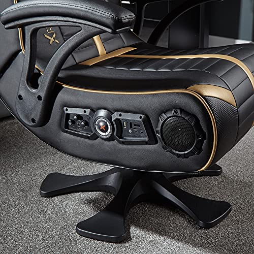 X-Rocker Olympus 4.1 : Chaise Gaming avec Enceintes Bluetooth Noir et Or
