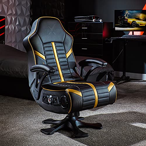 X-Rocker Olympus 4.1 : Chaise Gaming avec Enceintes Bluetooth Noir et Or