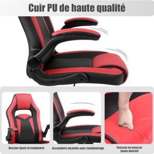 Youhauchair Chaise Gaming Ergonomique avec Accoudoirs, Support jusqu’à 150kg