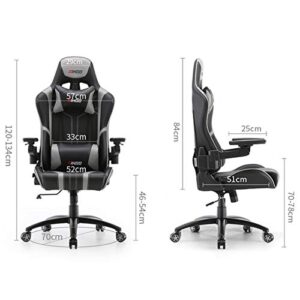 Chaises de jeu FACAI avec repose-pieds et dossier réglable, noir/gris