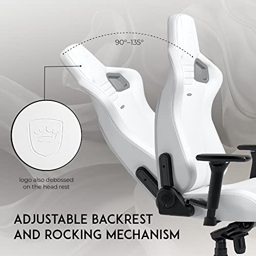 noblechairs Epic Blanc : Chaise Gaming Ergonomique pour Bureau et Loisirs