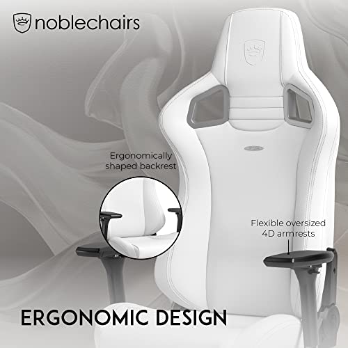 noblechairs Epic Blanc : Chaise Gaming Ergonomique pour Bureau et Loisirs