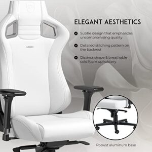 noblechairs Epic Blanc : Chaise Gaming Ergonomique pour Bureau et Loisirs