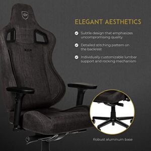 noblechairs Epic TX : Chaise de Gamer Confortable en Tissu Respirant Anthracite
