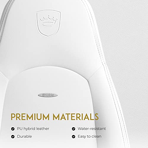 noblechairs Icon White Edition – Chaise Gaming Ergonomique 150kg avec Coussin Inclus