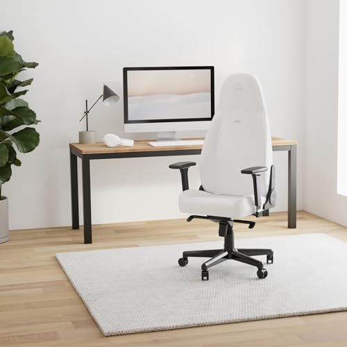 noblechairs Icon White Edition – Chaise Gaming Ergonomique 150kg avec Coussin Inclus