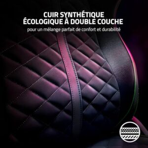 Razer Enki X : Chaise de jeu avec support lombaire réglable en noir/vert