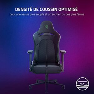 Razer Enki X : Chaise de jeu avec support lombaire réglable en noir/vert