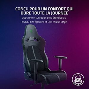 Razer Enki X : Chaise de jeu avec support lombaire réglable en noir/vert